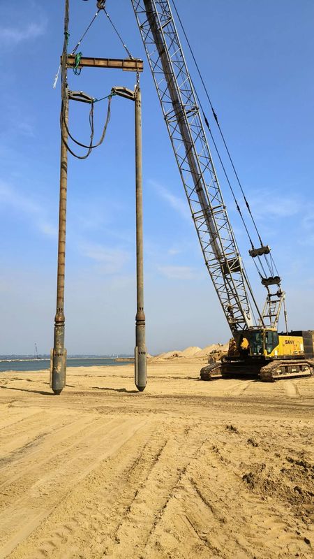 DN325 Voedingsbuis en trillingsfrequentie van 45-55 Hz in BVEM Vibroflot voor hoogfrequente trillingen