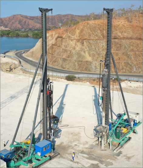 2150 mm Hydraulische Vibroflot Geavanceerde trillingstechnologie bij 43 Hz 1200 kg Gewicht voor optimale prestaties