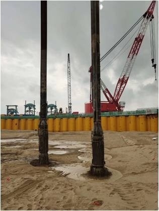 208 Lpm Oliepeil Hydraulische Vibroflot Verstelbare trillingsfrequentie Voor verbetering van de funderingbehandeling